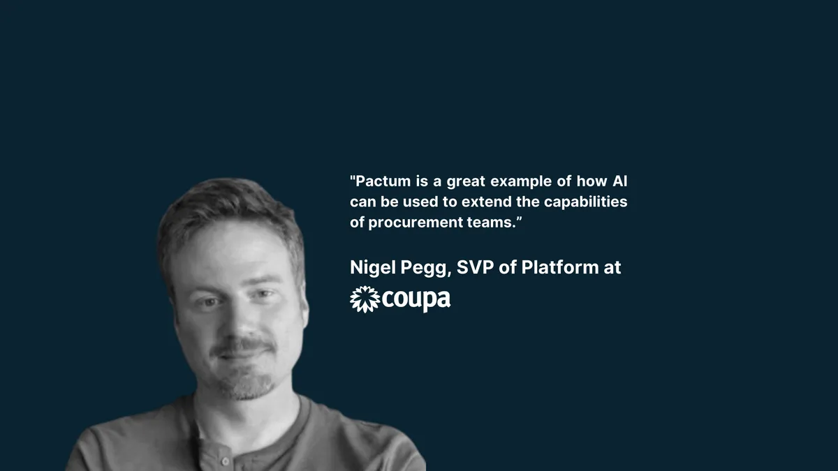 Nigel Pegg, SVP of Platform at Coupa, on extending procurement teams’ capabilities with AI.
