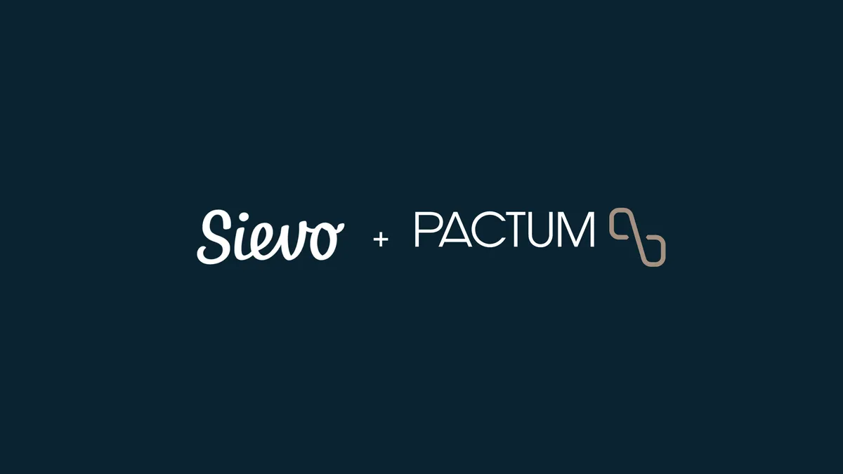 Pactum and Sievo partnership.