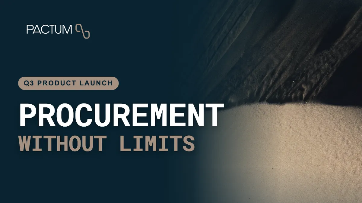 Pactum procurement agents announced in September 2026.